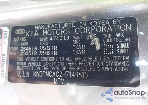 2017 Kia Sportage Ex from USA, damaged, VIN KNDPNCAC2H7149815